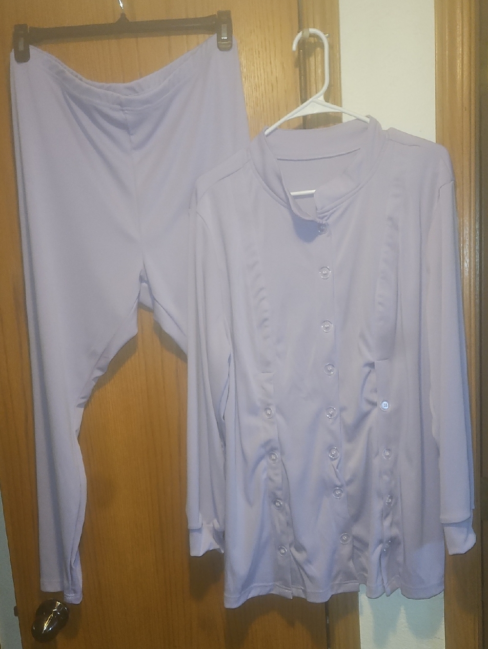 SHEIN Lavender Button-Front Two-Piece Set